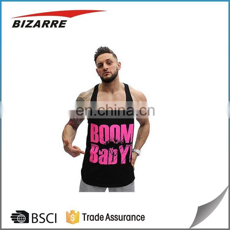 Vest With Extreme Racer Back/Personalized Custom mens string Gym Singlets/Printing your logo custom men's gym singlet