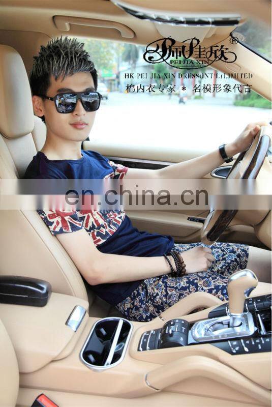 Peijiaxin Fashion Design Casual Style Flag Montaged T shirt with Wholesale Price