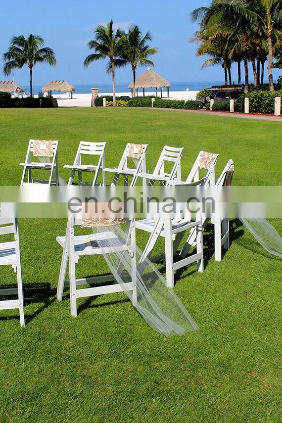 Newest Fancy Outdoor Wedding Rosette Coral Chair Sashes