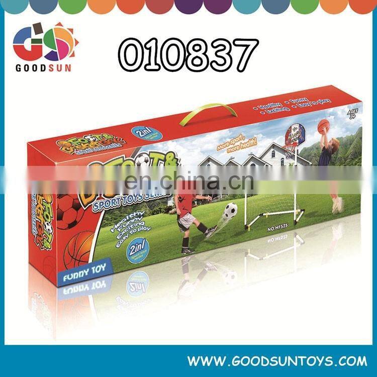 2 in 1 Soccer Goal Football Gates Game Set With Bsketball Pump