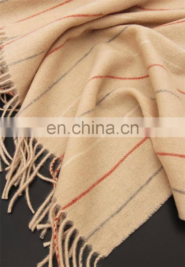 2016 Fashionable autumn Winter stripes lambs wool scarf men women long tassel infinity wool scarves shawls