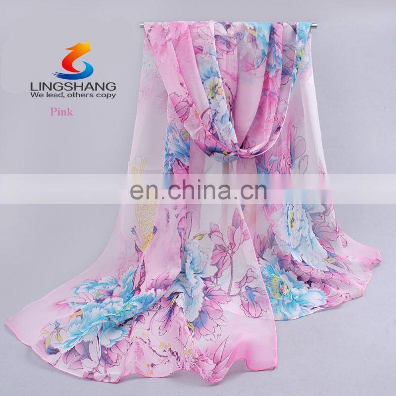 Neew style gardens floral women winter warm pashmina shawl wool shemagh scarf