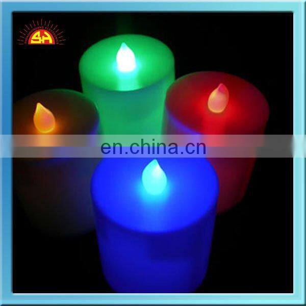 led candles with real flame/led bulb lights candle for deco/color led candle with battery