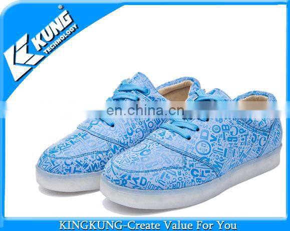 Stylish girl shoes with led light with cheap price