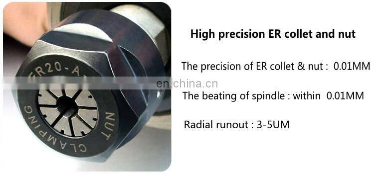 Spindle Cnc Router 2.2kw 220V Air Cooled Spindle Motor + 220v Vfd/ Inverter +80mm Clamp +ER20 Collects