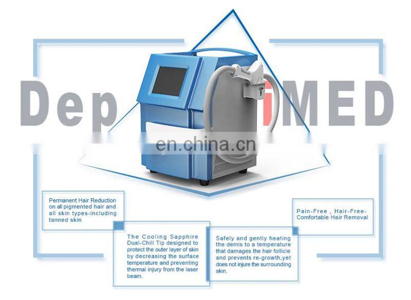 3 in 1 wavelengths 1064nm/808nm/755nm laser hair removal machine