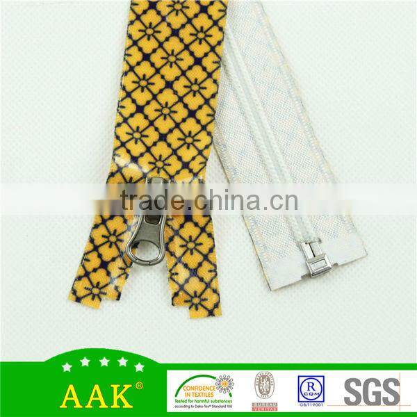 High quality polished lace #5 fancy waterproof open end nylon zipper