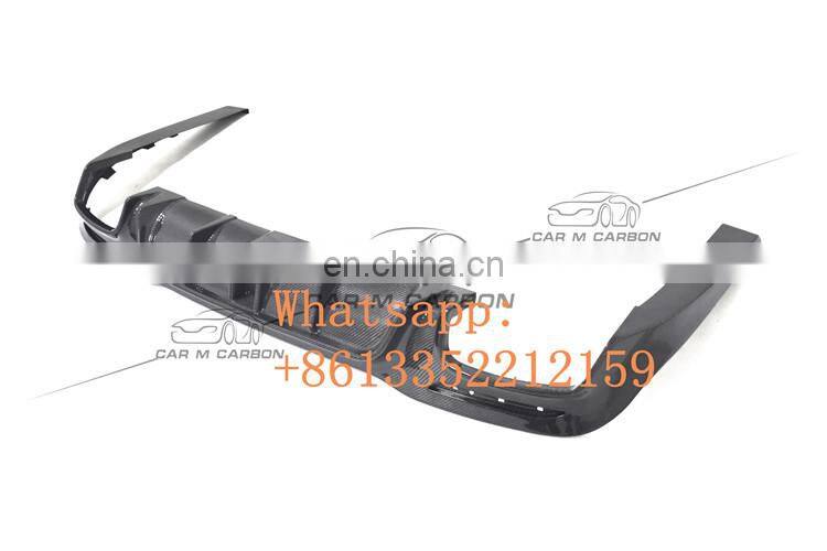 S-CLASS 2018year ~ W222 S63/S65 B style carbon fiber rear diffuser with exhaust tips and front lip fit for new S63/S65