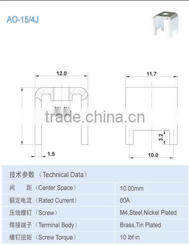 10.00*10.50mm 80A PCB terminal Brass terminal Terminal accessory