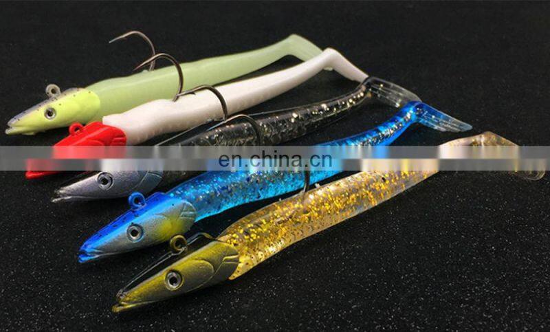 Amazon Hot Sale 10/16/ 22g Stock Free Samples Soft Fishing Lure Soft Jig Lure Jig Hook Soft Pinfish Bait