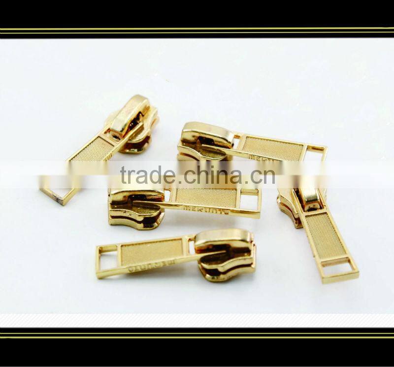 High end shiny gold metal zipper puller