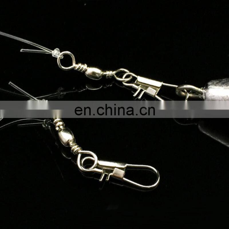 Amaozn Size 1/0 Sea Fishing Flasher Bait With Barrel Swivel For Herring Chicken Feathers Soft Squid Sabiki Rigs