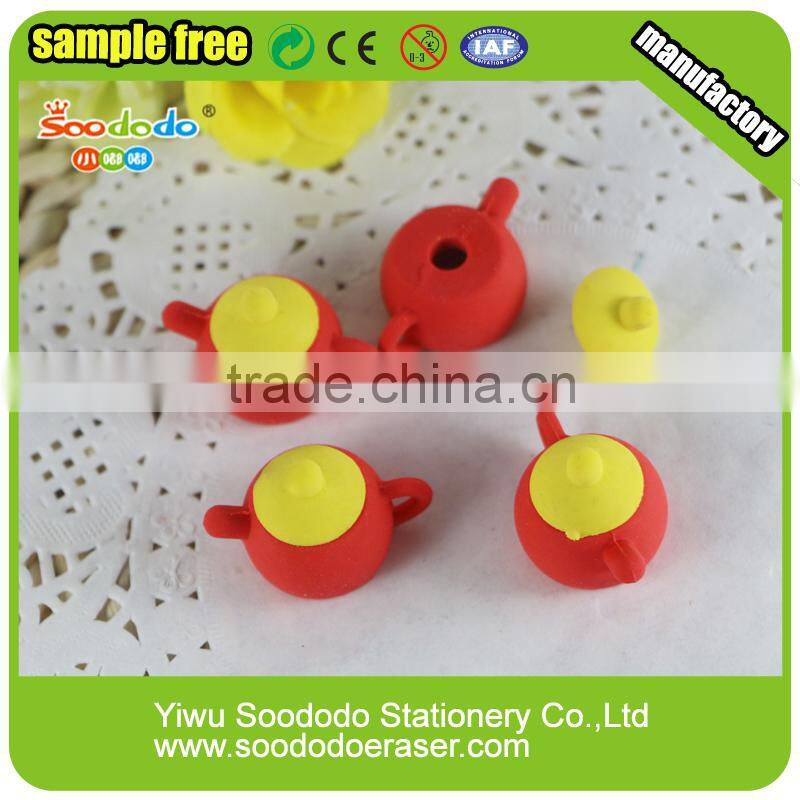 Mini teapot erasers stationery kawaii