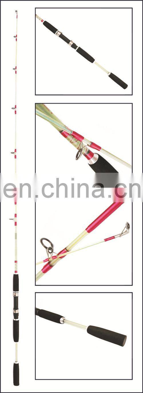 Solid Fiberglass Fishing Rod, Transparent Spinning Fishing Rod