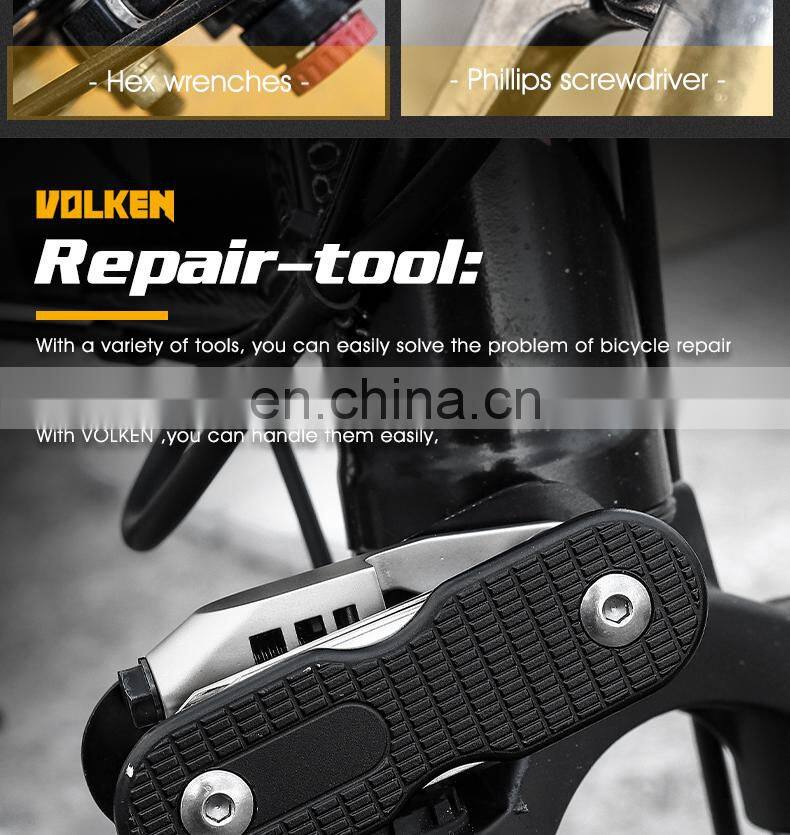 Outdoor cycling tool knife 10-in-one multi-functional easy to carry hexagon socket wrench maintenance chain tuner