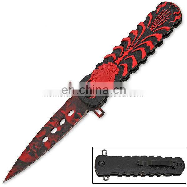 8.1 Inch aluminum handle stainless steel pocket folding outdoor survival knife