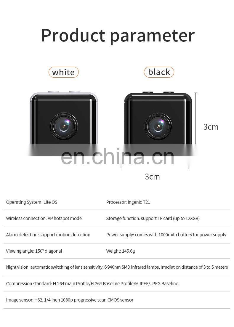 Dropshipping X6D Mini Camera HD 720P/1080P Wireless mini Night Vision Camcorder Motion Micro