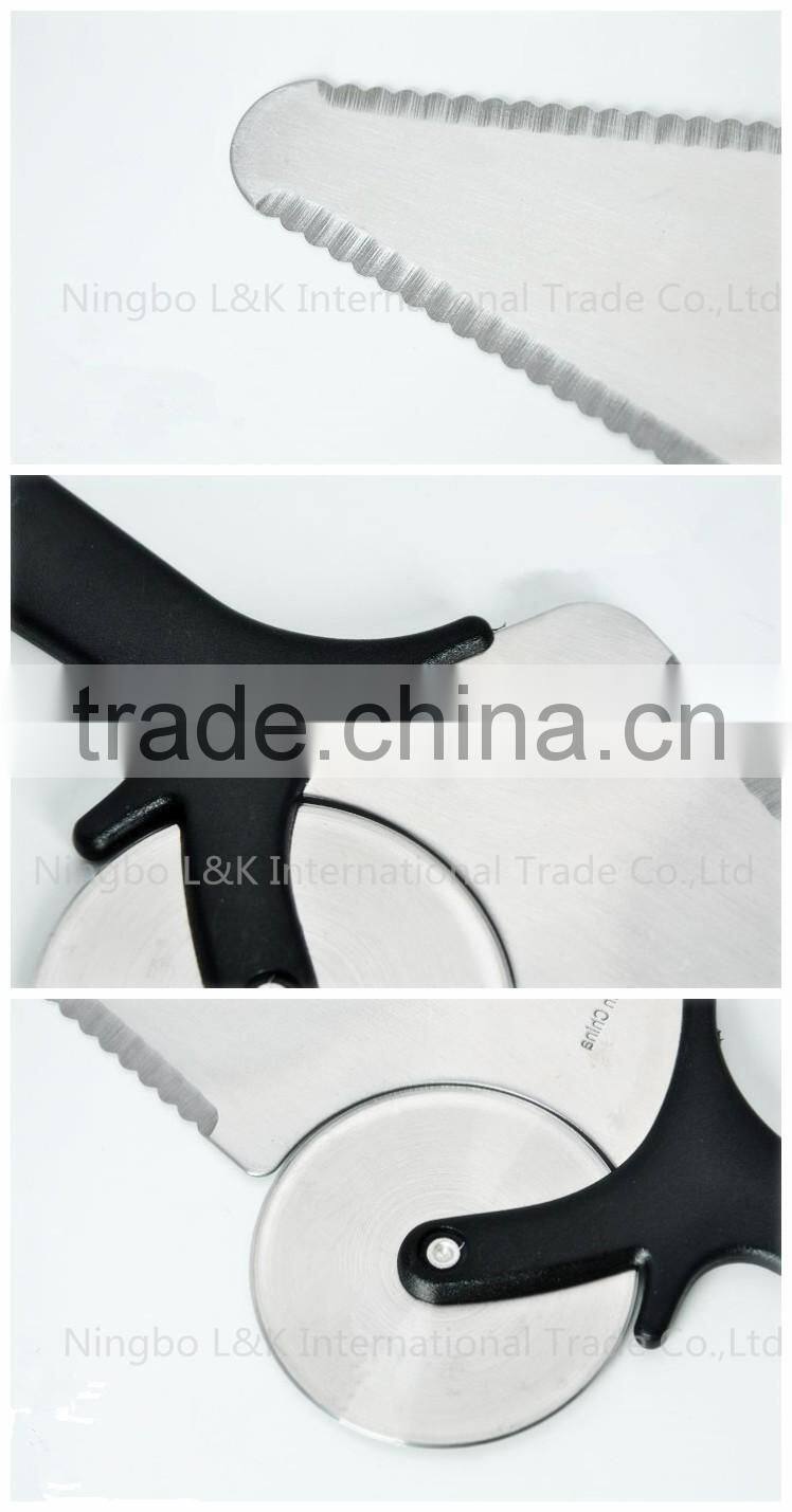 Stainless steel multifunction pizza wheels/pizza knife/pizza cutter/pizza peel/cake cutter