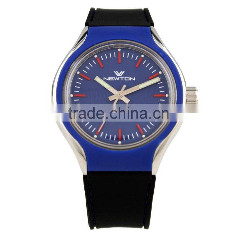 FT1418_BL Men promotional young rubber strap three hands trendy quartz movement wristwatch