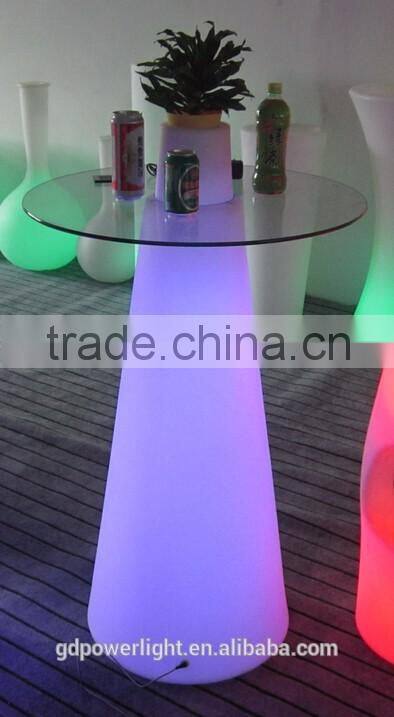 New PE Plastic Bar Table with Solar LED lights & remote control YXF-50120S