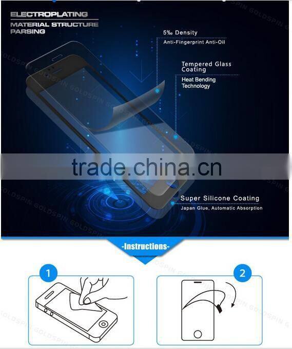 2016 new arrivals full covered 3D curved tempered glass screen protector mobile phone accessories
