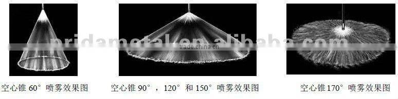 Spiral hollow tapered nozzle