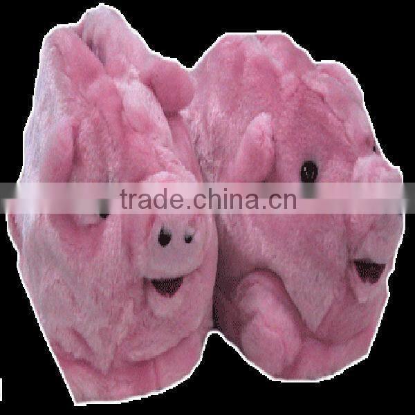 new design plush slipper/plush animal slipper/customized soft stuffed slipper