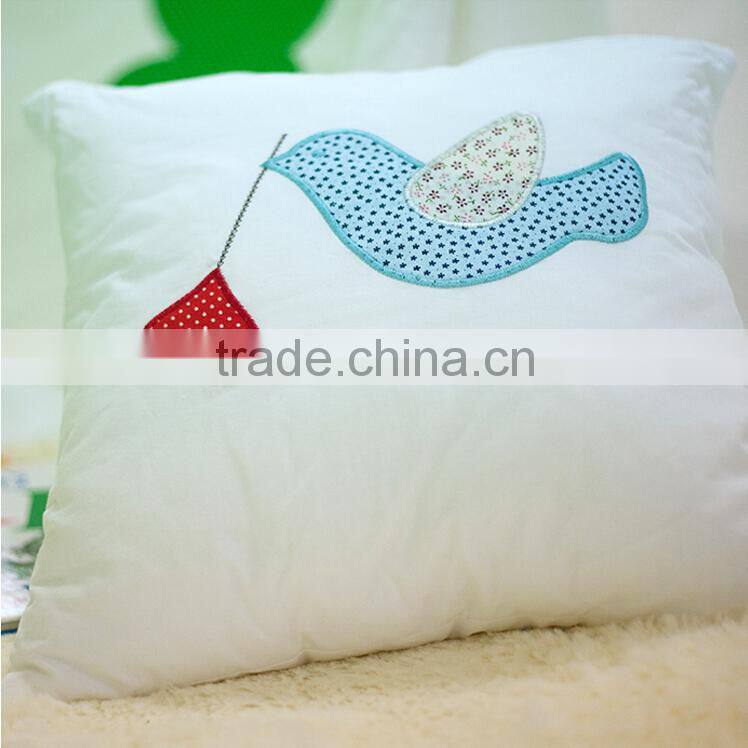 Animal embroidered pillow matching with kids teepee