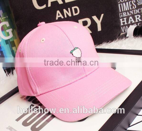 2016 Newest Fashion Simple Fresh Fruit Embroidery Men Women Curve Brim Plain Baseball Caps