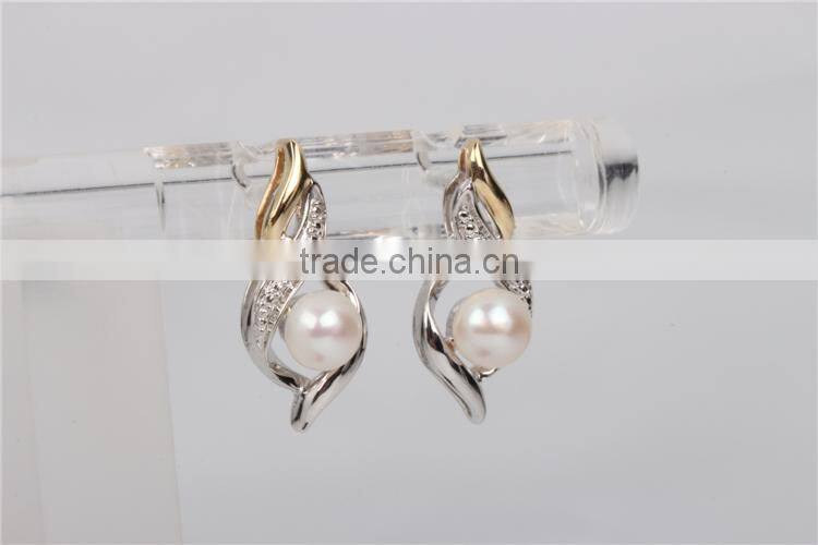 New Fashion cheap Earring Pearl silver jewelry set
