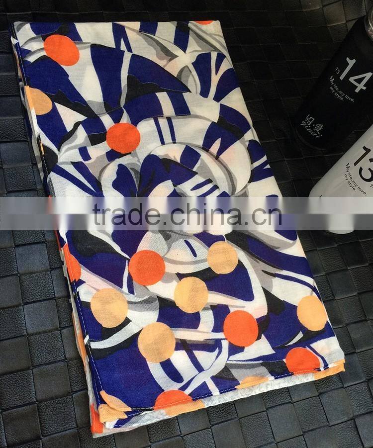 Colorful Polka Dot Pattern Women Ladies Cotton Linen Prayer Shawl