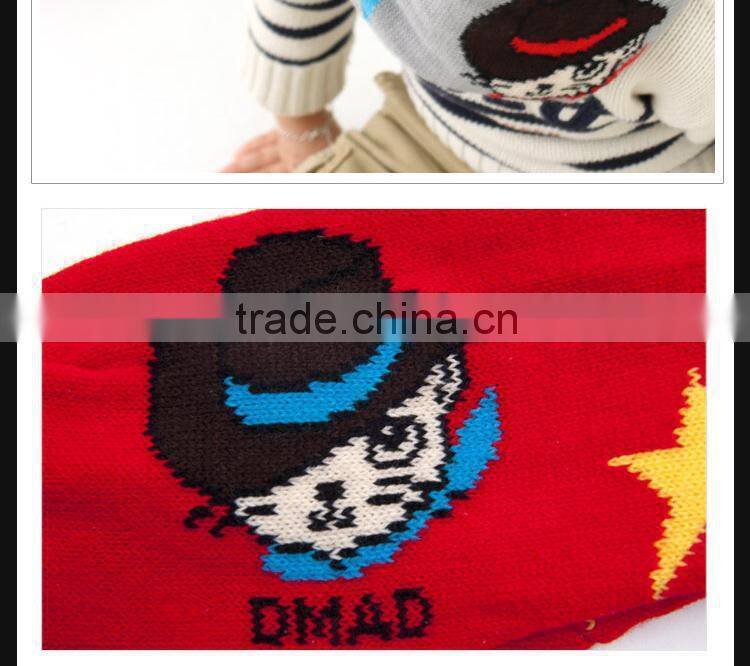 2014 New Arrival Stars And Cute Cats Pattern Kids Baby Winter Circle Loop Scarf