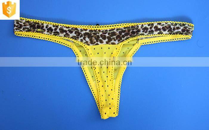 2016 Hot-selling yellow sexy women thong