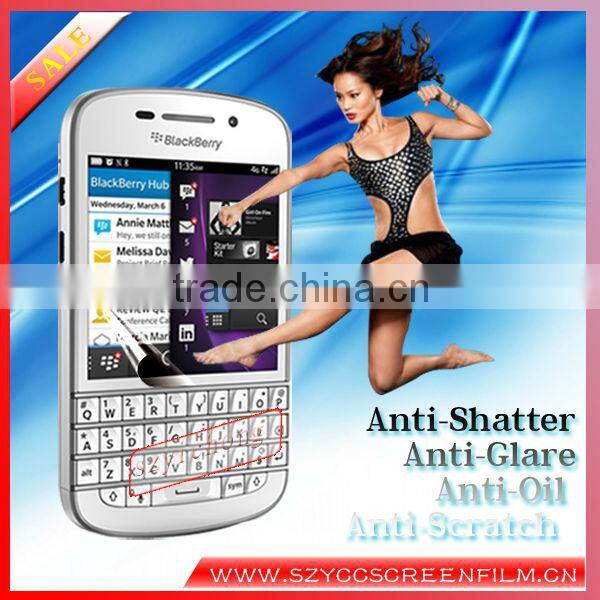 Best Selling Shatter proof screen guard For Blackberry Q10 (Factory Supply)