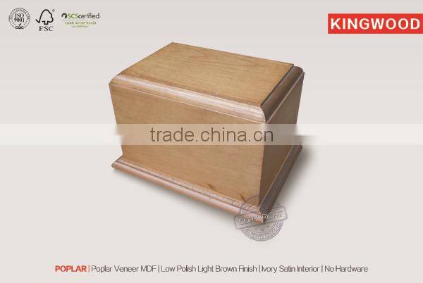 coffin pets POPLAR wood veneer MDF URNS