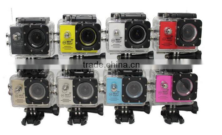 SJ7000 Full HD 1080P Waterproof Action Camera WIFI Sports Camcorder +Extra battery + Charger 2.0"LCD Diving Helmet Camera DVR