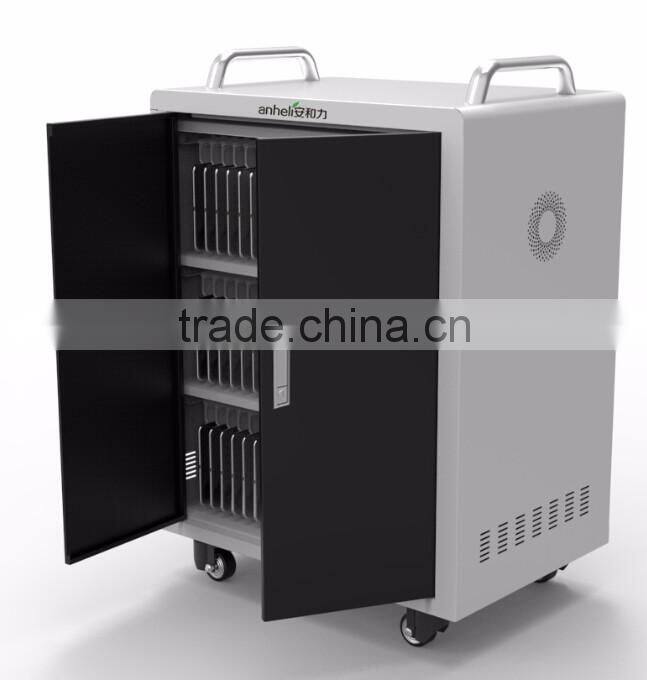 Steel movable tablet charging and storage cart