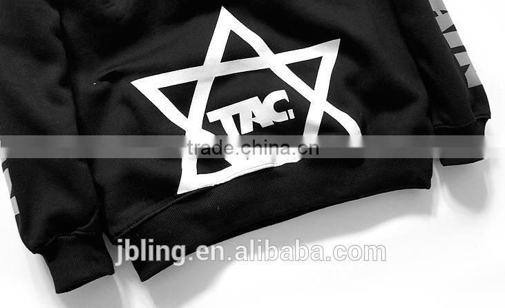 custom 3m relective pentagram sweatshirt