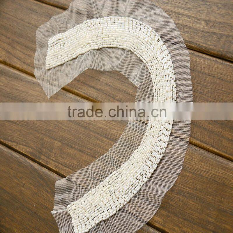 2016 Fine Jewelry Gold bib necklace with pearl, artificial pear statement necklace, simulated pearl pendant necklace for lady