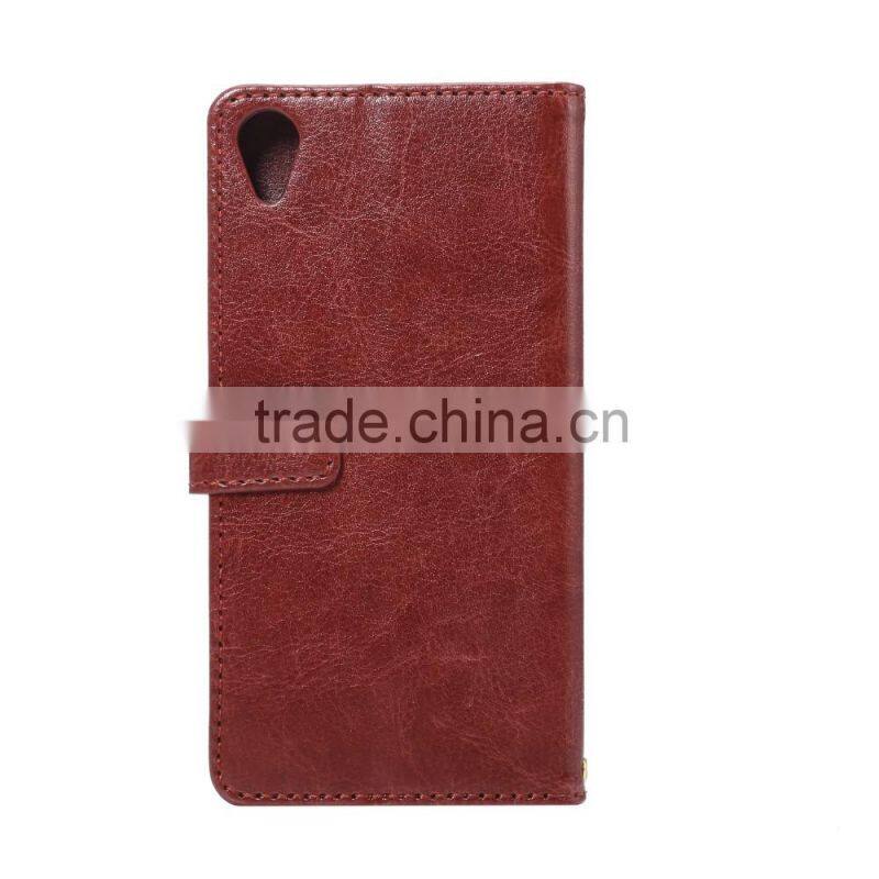 High Quality PU Leather Case for Sony Xperia X Flip Case with Card Slot KDS Sheep Grain Leather Wallet Cover MT-5812