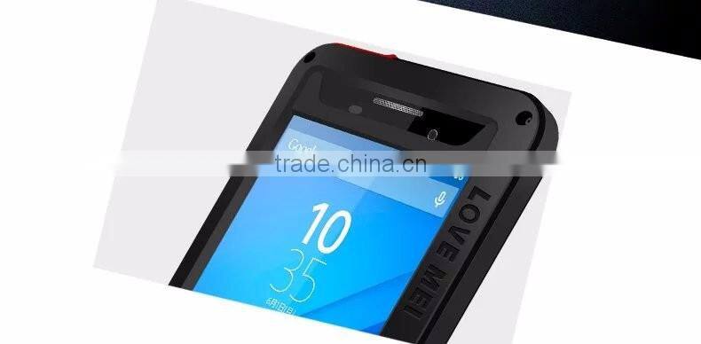 Original Love Mei Waterproof Case For Sony Xperia m5 Shockproof Metal Powerful Gorilla Glass Hybrid Phone Cover Case TB-0151
