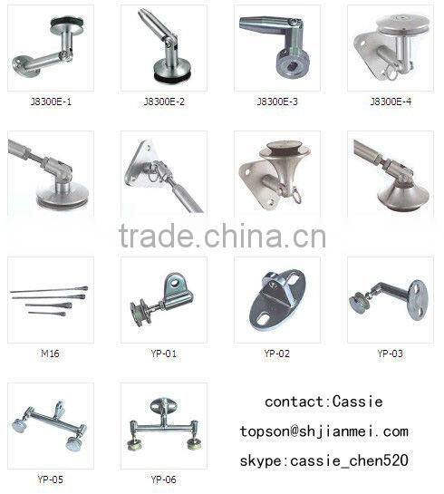 Stainless steel rear cantilever wall bracket/ glass canopy fittings/awning hardware