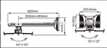 High load capacity projector ceiling mount bracket
