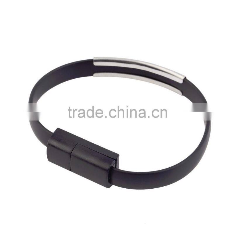 Micro USB Cable Bracelet Data Charging Line Wristband For Android Cellphone