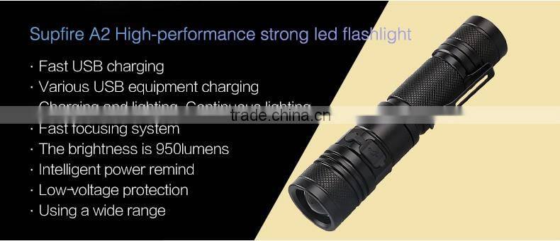 Hot sale cheap 950lm mini popular zoomable USB flashlight A2