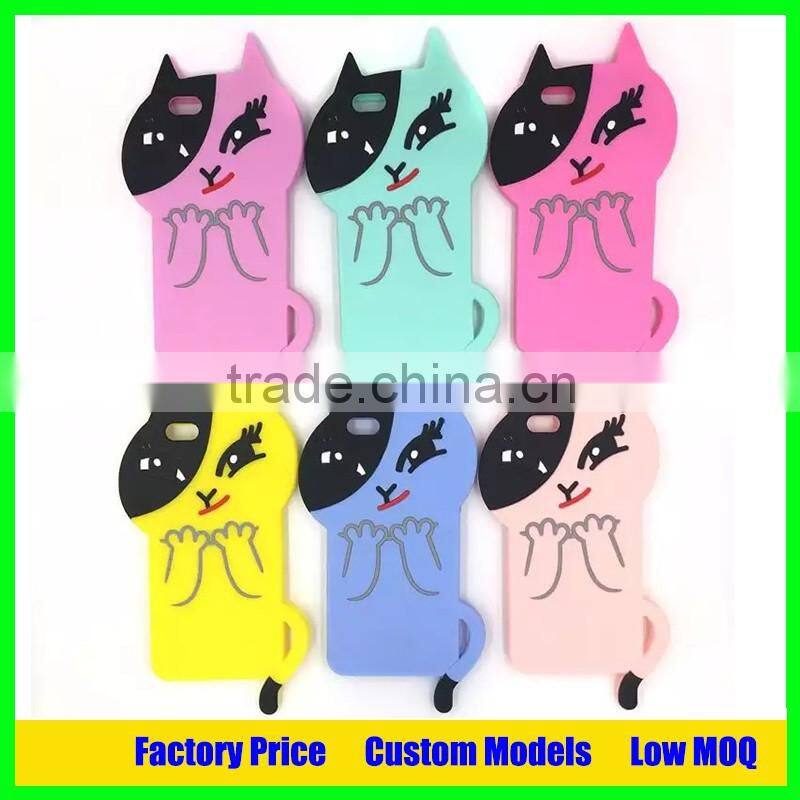 Cute cat 3d phone case for iphone 5s silicone phone case