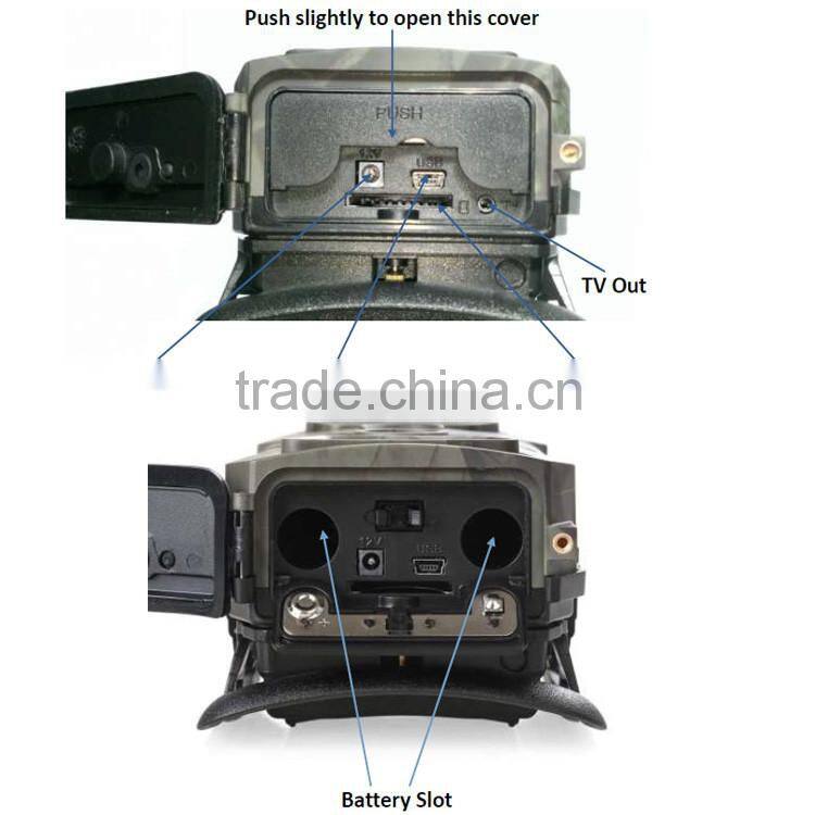 Adjustable PIR range 12-15M deer hunting trail camera with 3G function