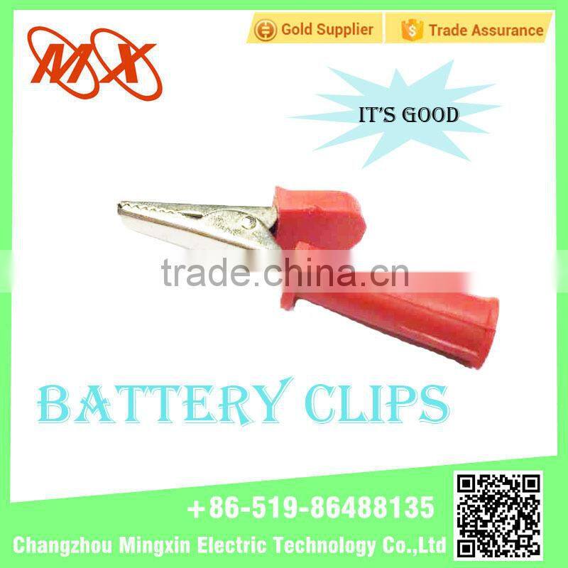 Wholesale Black and Red rubber stainless steel Alligator clip