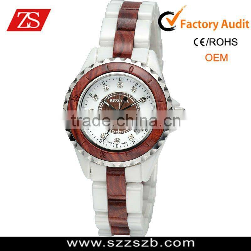 Women's Ceramic White Dial Analog Watch