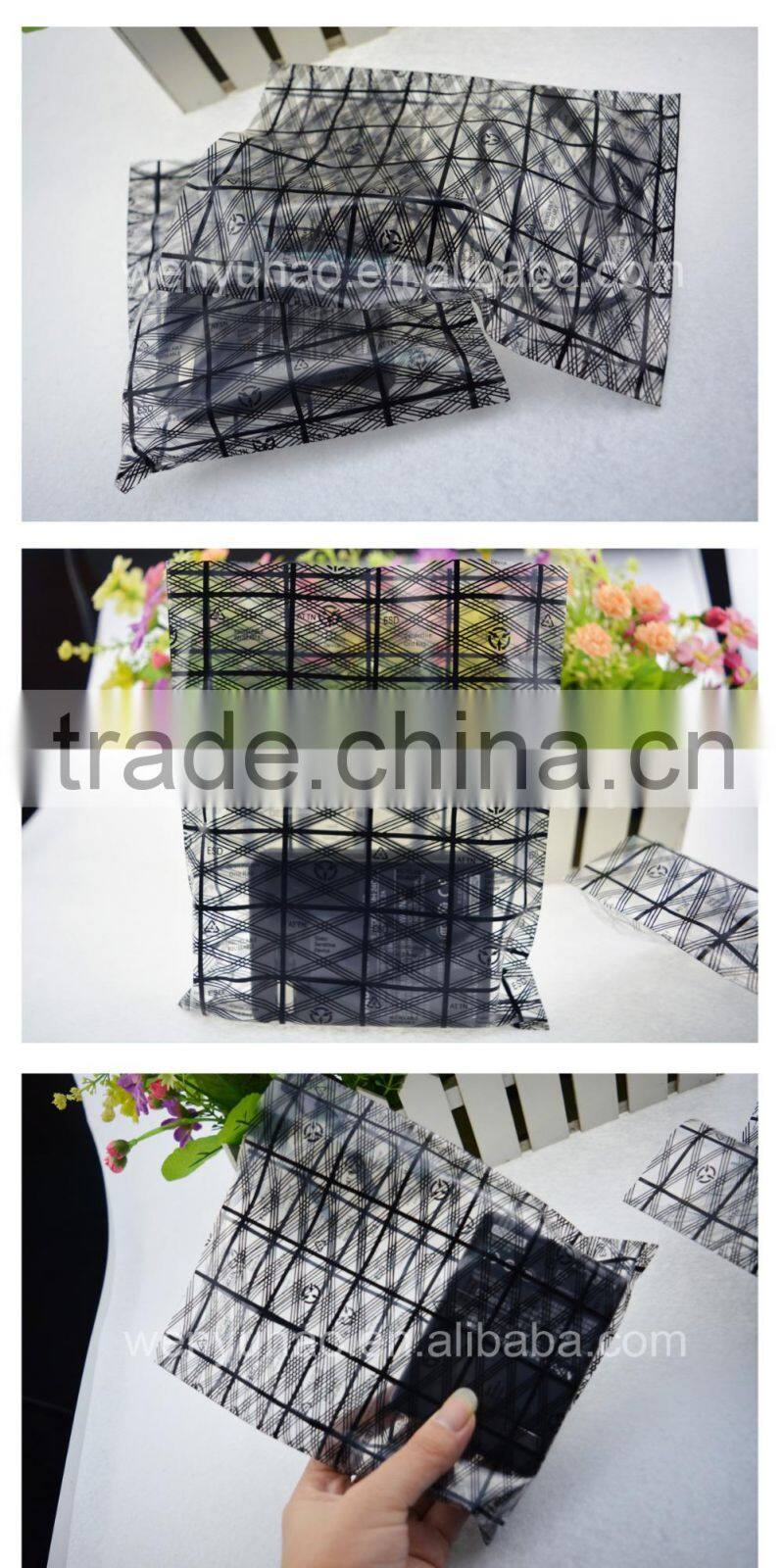 custom printing ldpe antistatic bag , transparent pe antistatic bag